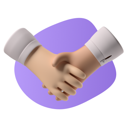 Business handshake with companies.